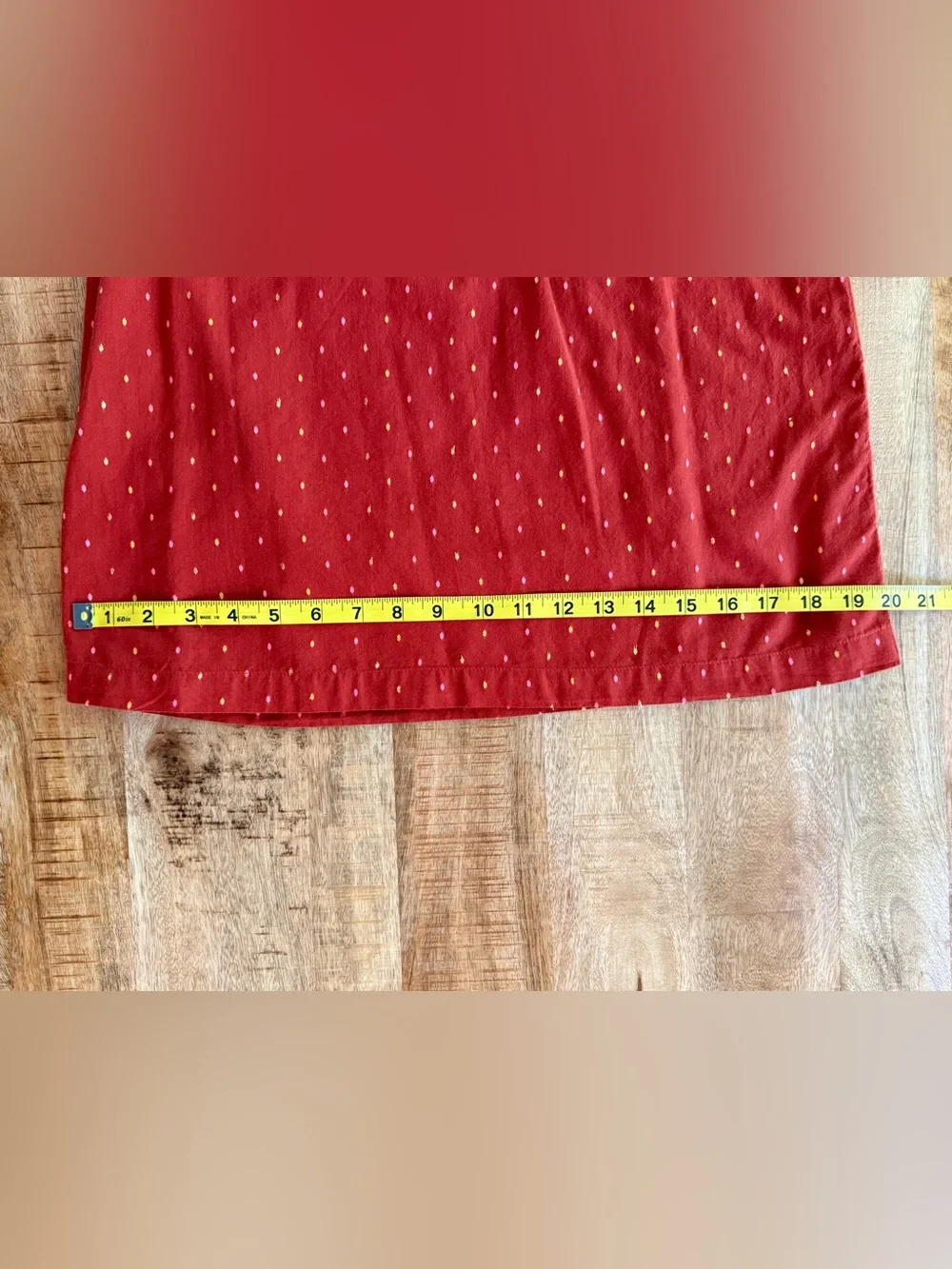 Cat & Jack Girls XL 14/16 Red Dot Print Long Sleeve Blouse Top